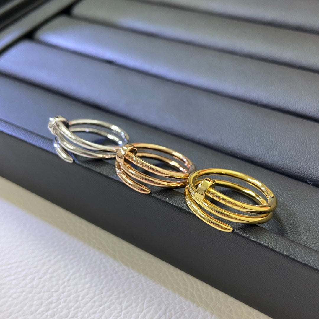 [Triumph Jewelry]SMOOTH THREE-BAND NAIL RING