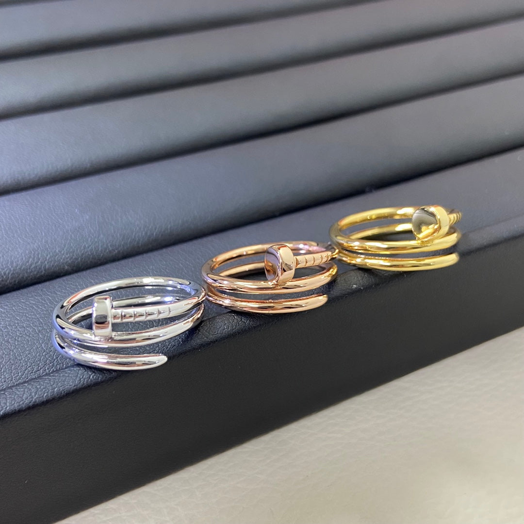 [Triumph Jewelry]SMOOTH THREE-BAND NAIL RING