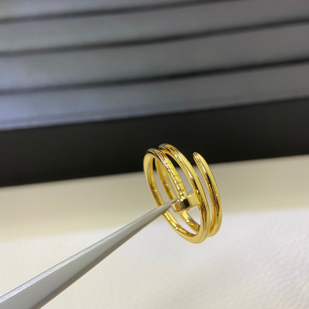 [Triumph Jewelry]SMOOTH THREE-BAND NAIL RING