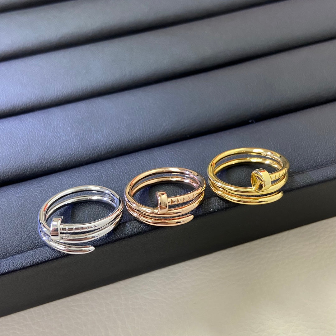 [Triumph Jewelry]SMOOTH THREE-BAND NAIL RING