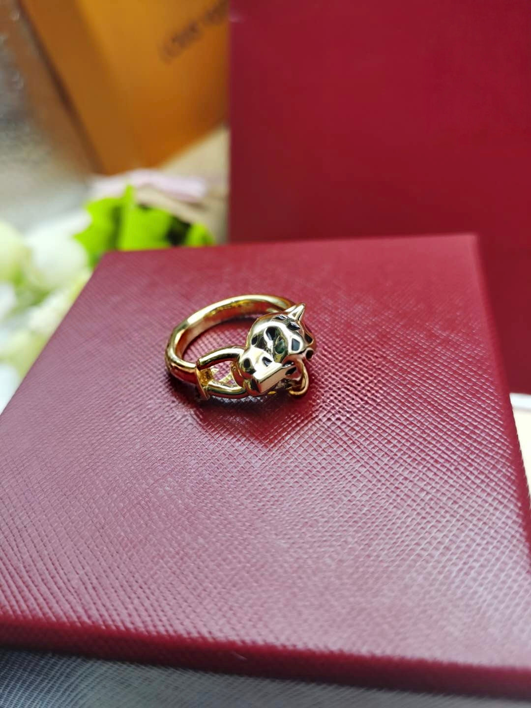 [Triumph Jewelry]LEOPARD-HEAD LEOPARD-PRINT COUPLE RING