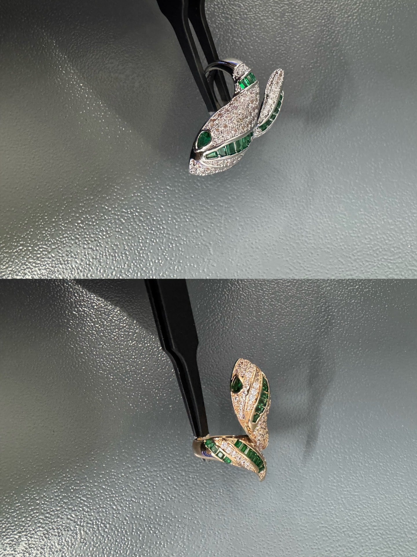 [Triumph Jewelry]BRAND NEW LUXURY GREEN SNAKE RING