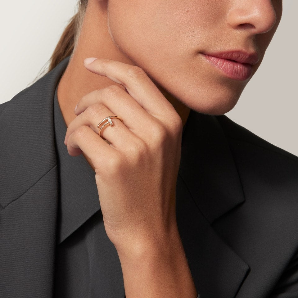 [Triumph Jewelry]JUSTE 1.8MM HALF DIAMOND RING