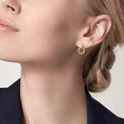 [Triumph Jewelry]TRINITY ON DIAMOND  EARRINGS