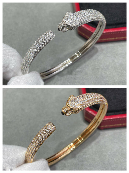 [Triumph Jewelry]PANTHERE FULL DIAMOND OPEN BRACELET