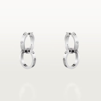 [Triumph Jewelry]LOVE 3.3MM DANGLE EARRINGS