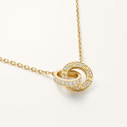 [Triumph Jewelry]LOVE  FULL DIAMOND PENDANT NECKLACE