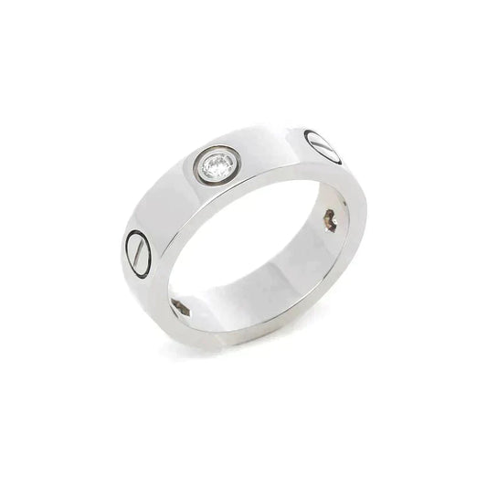 [Triumph Jewelry]LOVE RING 5.5MM 3 DIAMONDS SILVER